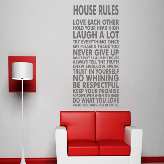 House Rules Vinyl Wall Decal Sticker We Do Art Vinyl Poster Print Sign ...