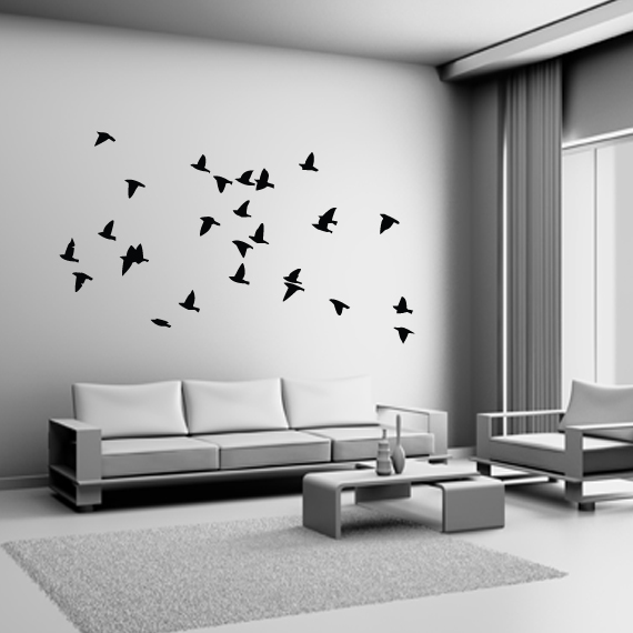 Flock Of Birds Wall Decal Vinyl Sticker Dining Bedroom Living Room