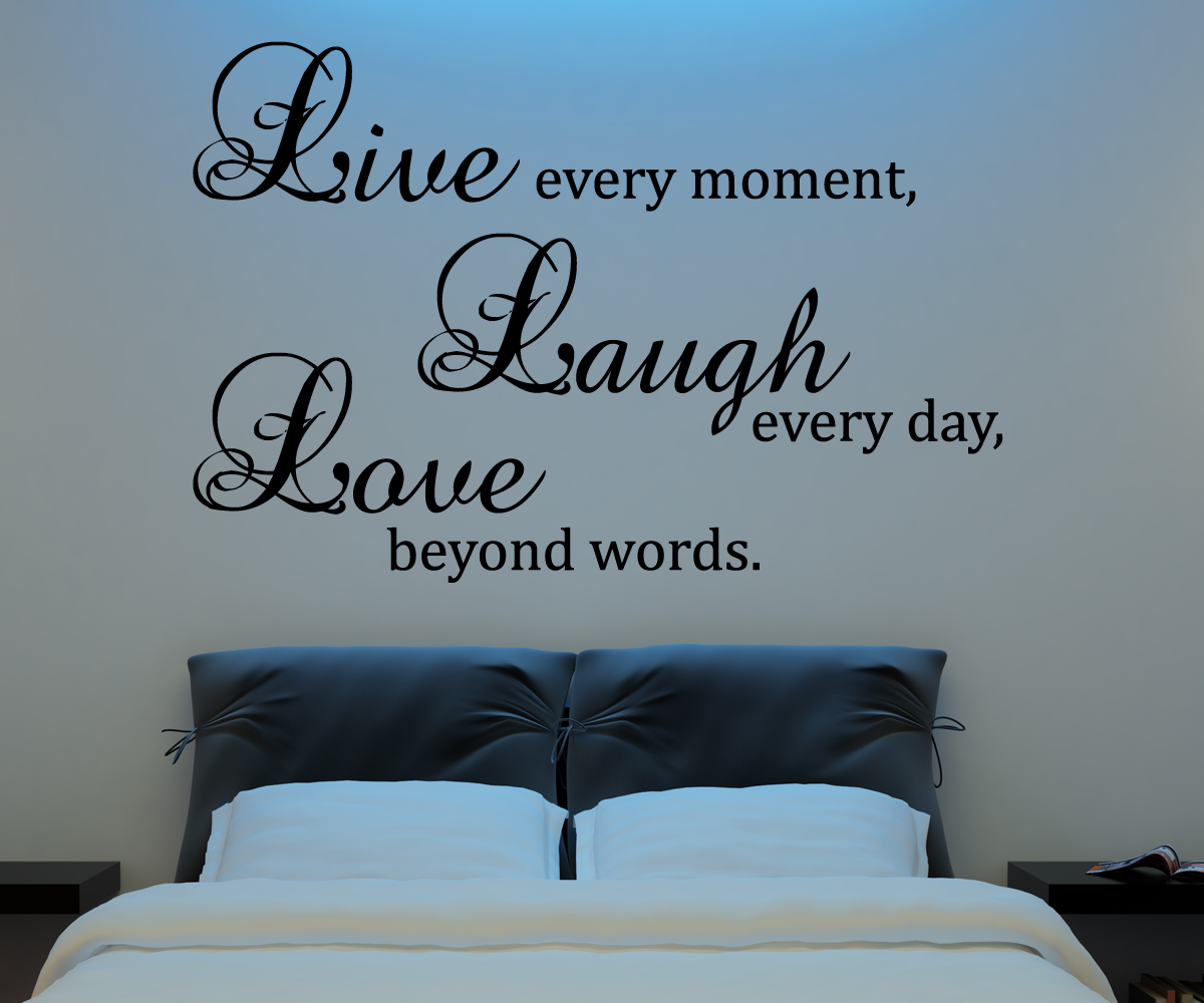 Live Laugh Love Wall Decal Vinyl Sticker Quote Art Living Room Dining Room Decor